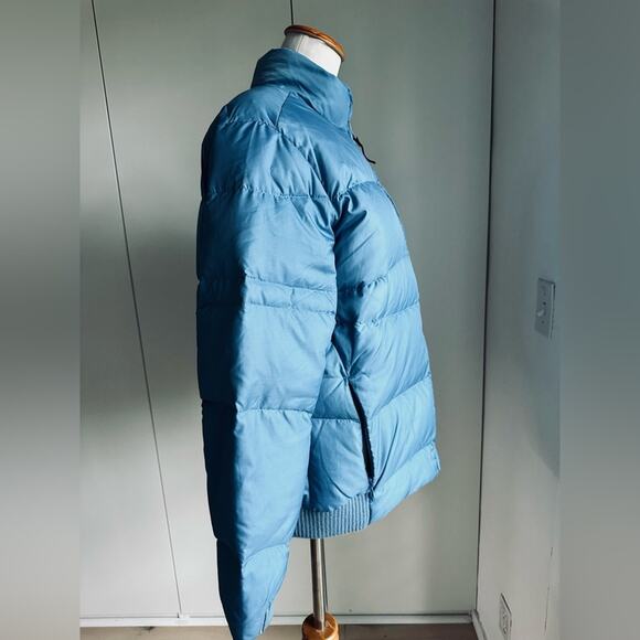 Woolrich Down Puffer Coat baby Blue Size Modern Large Vintage 90s - Picture 5 of 12